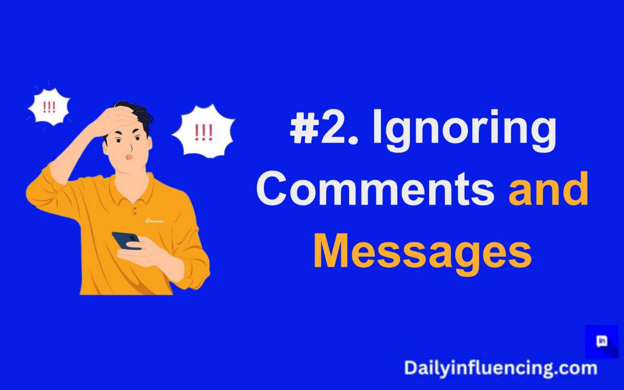 Ignoring comments and messages on your social media page