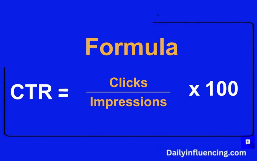 Click through rate (CTR) formula