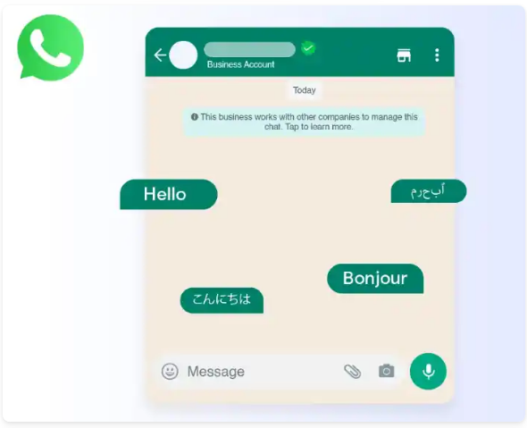 WhatsApp multilingual example