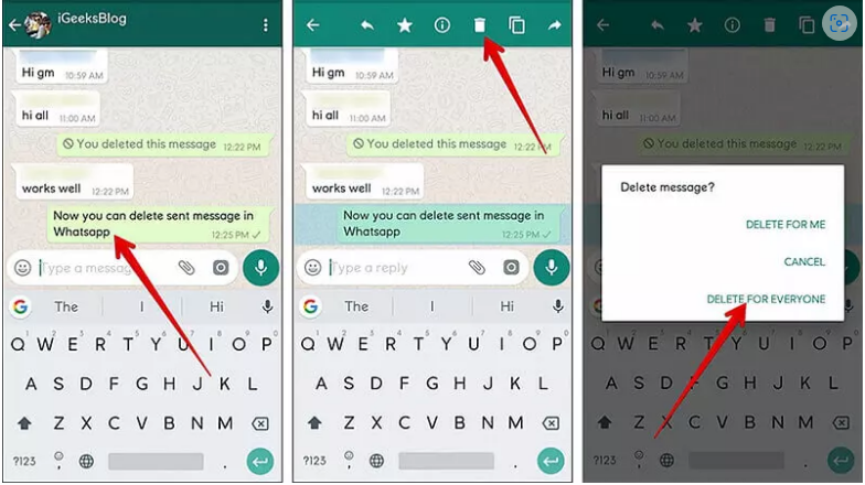 WhatsApp deletion process