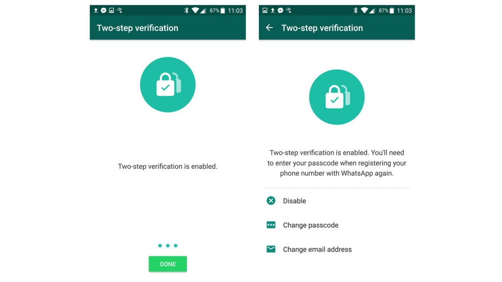 Is whatsapp safe Two step verification