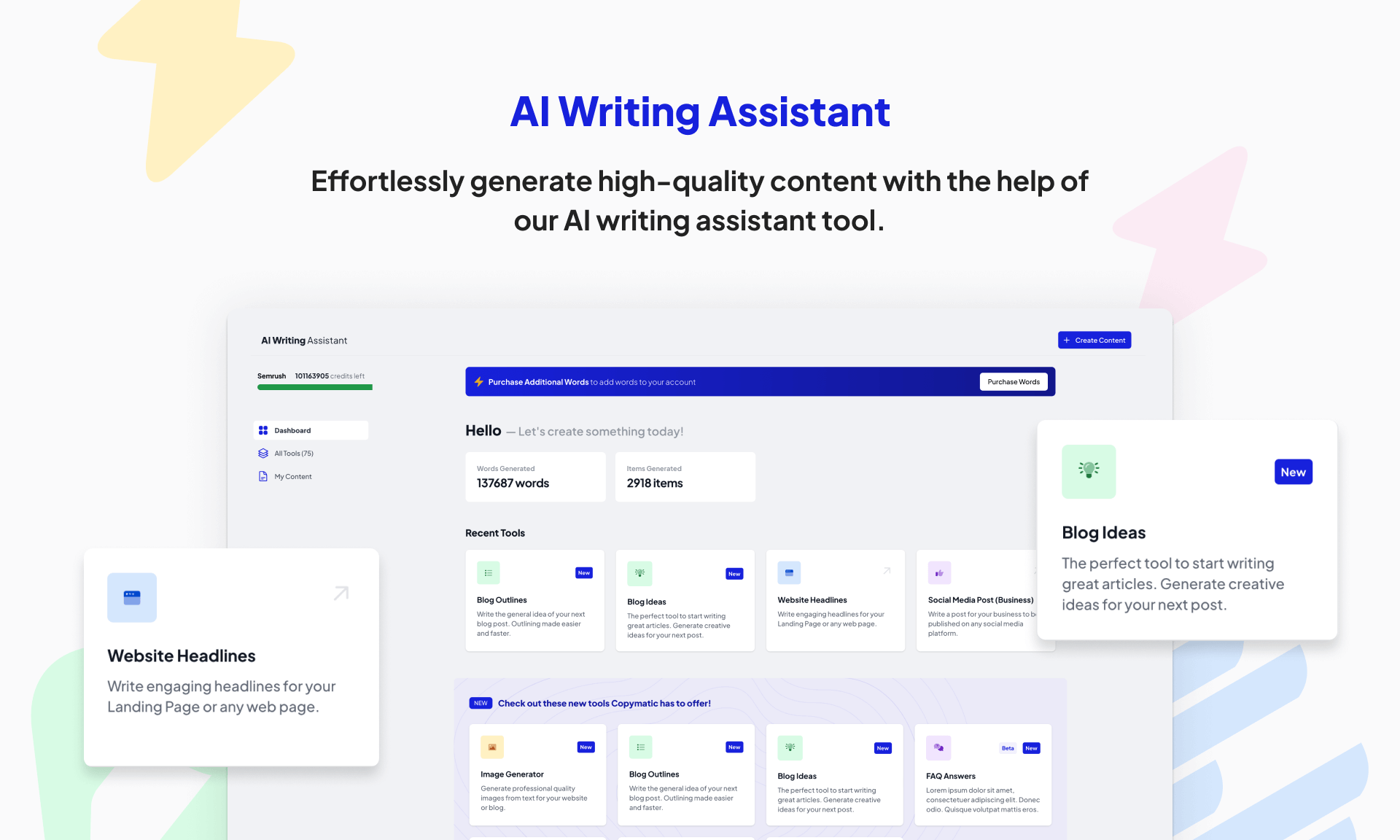 AI marketing tools for content writing 